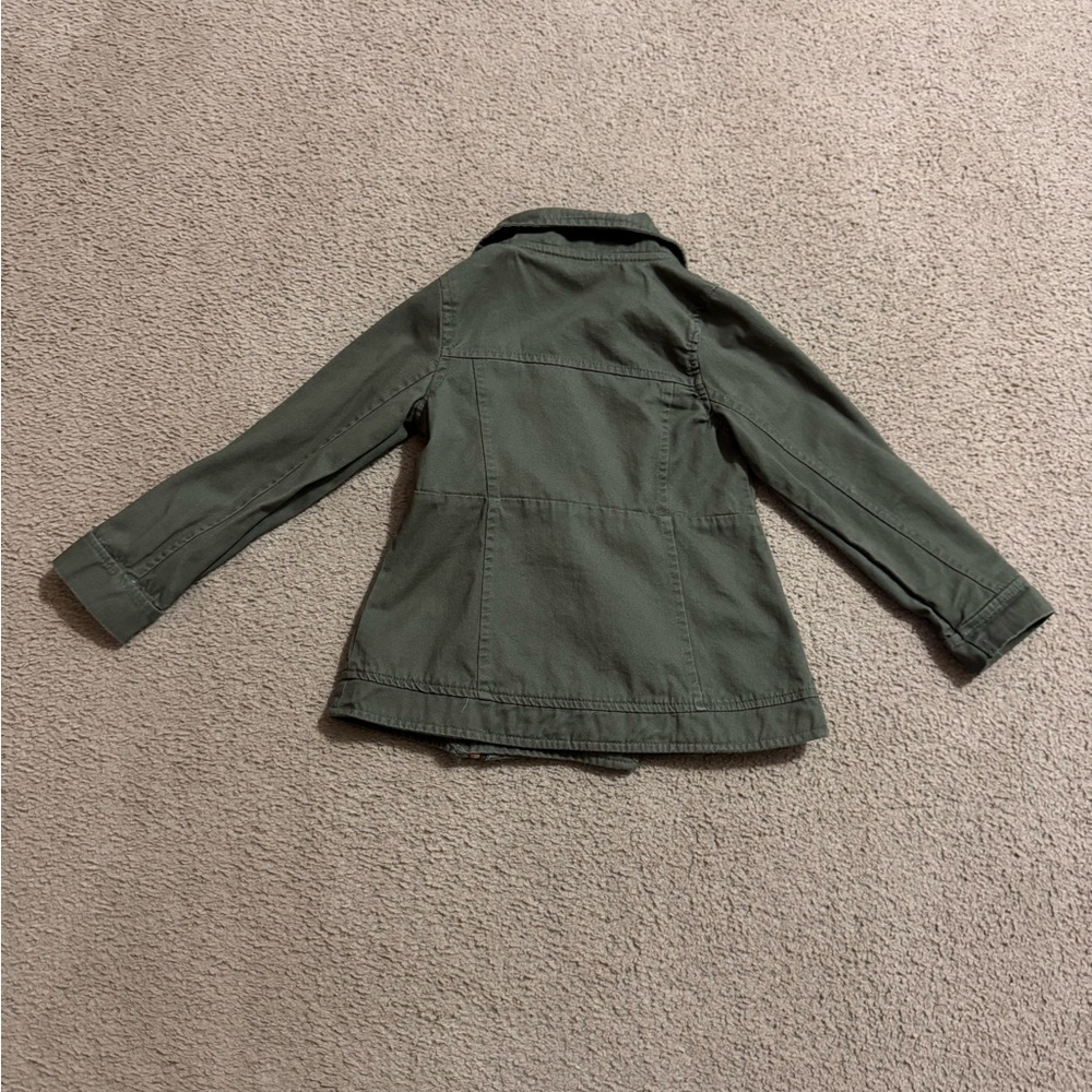 Issac Mizrahi Girls Army Green 100% Cotton Jean Parka Jacket - Picture 2 of 4